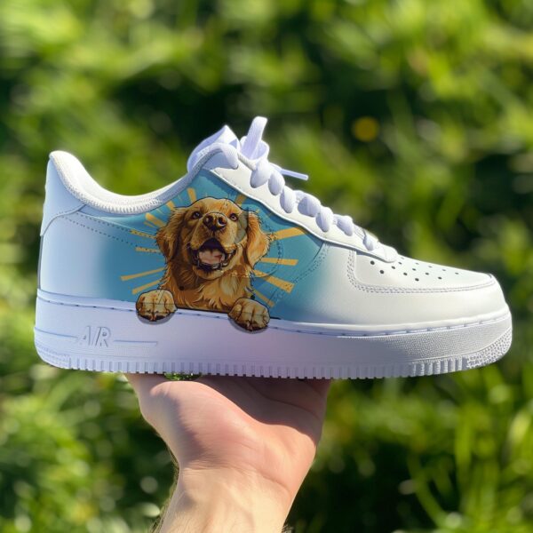 Blue Golden Retriever Custom Air Force 1s