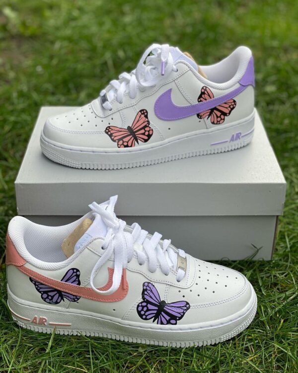 Butterfly Dreams Custom Pink Purple Air Force 1 Sneakers