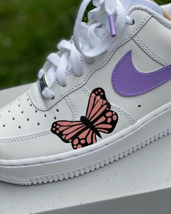 Butterfly Dreams Custom Pink Purple Air Force 1 Sneakers