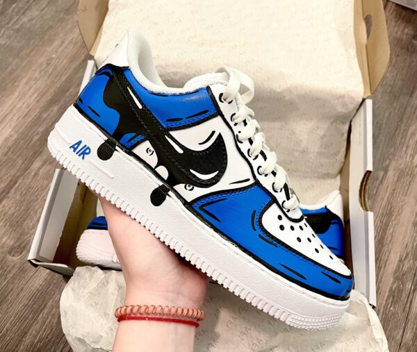 Cartoon Style Custom Air Force 1 HandPainted Sneakers in Your Color