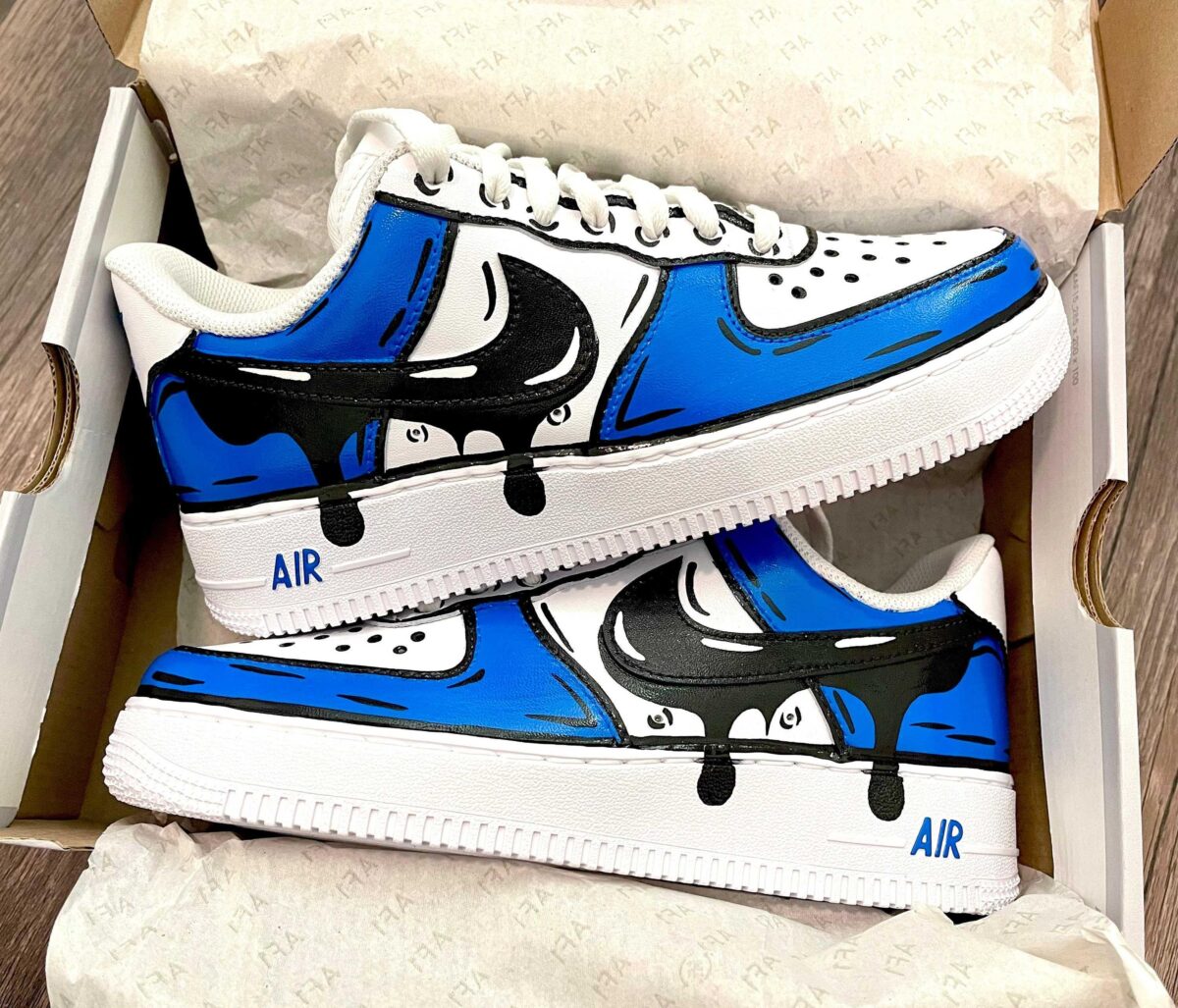 Cartoon Style Custom Air Force 1 HandPainted Sneakers in Your Color