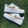 Cheetah swoosh Nike Air Force 1s