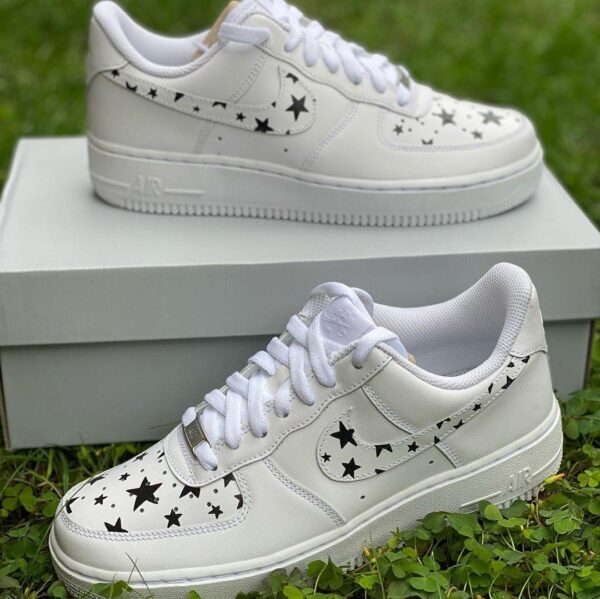 Custom Air Force 1 Black Stars Edition