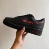 Custom Air Force 1 Bold Black and Red Duo