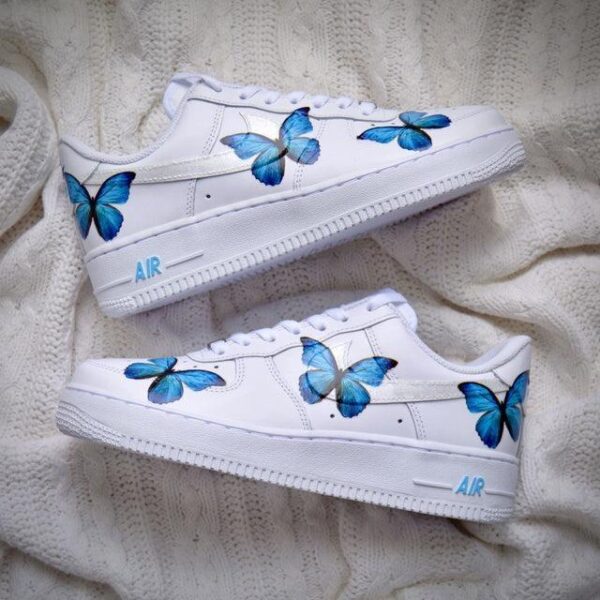 Custom Air Force 1 Butterfly Blue Edition