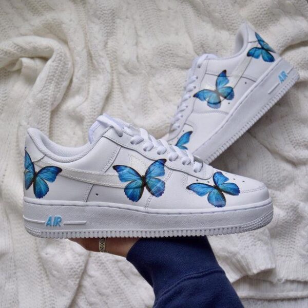 Custom Air Force 1 Butterfly Blue Edition