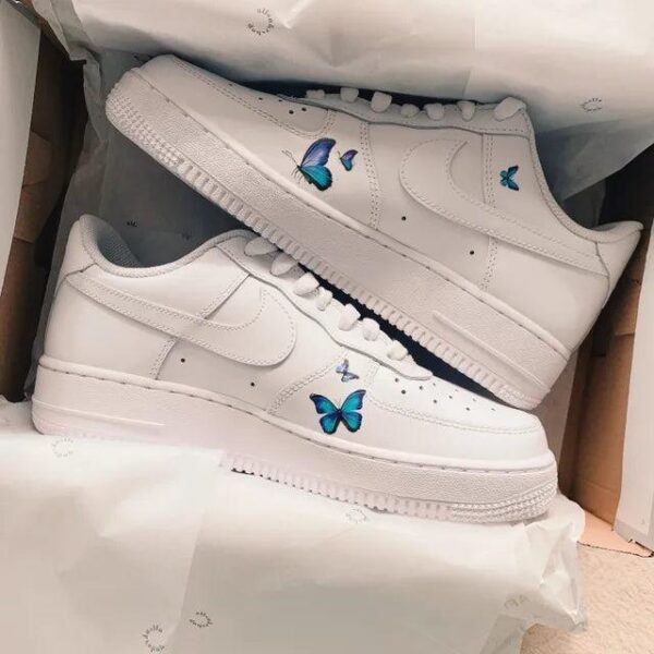 Custom Air Force 1 Butterfly Blue Edition