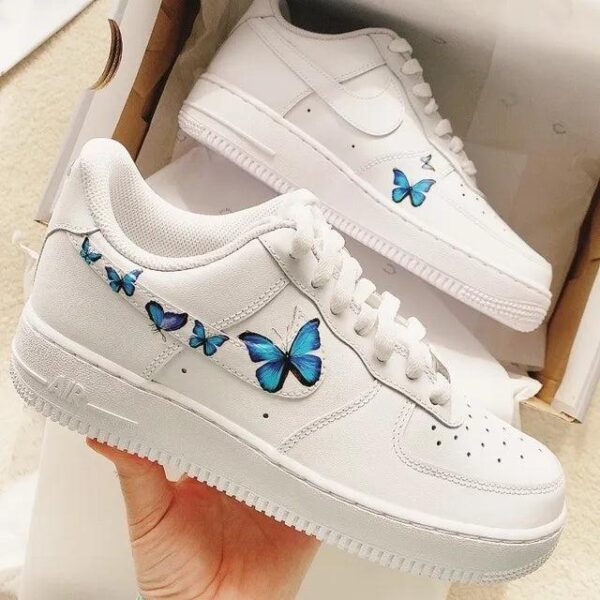 Custom Air Force 1 Butterfly Blue Edition