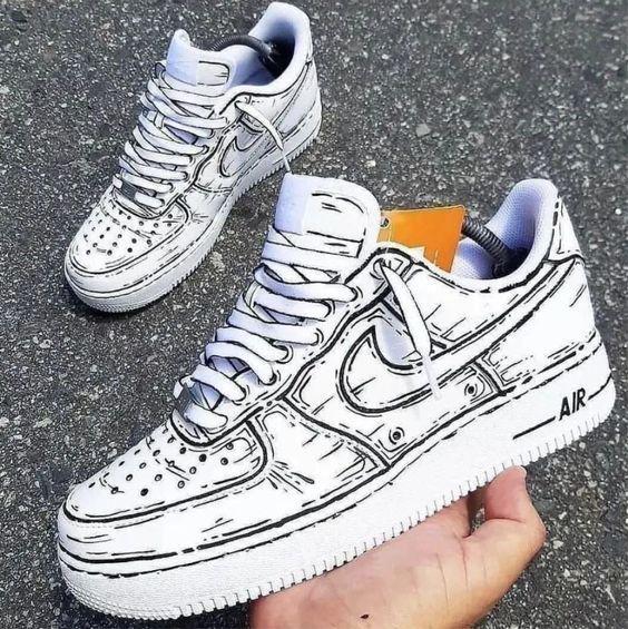 Custom Air Force 1 Cartoon Style Basket Collection