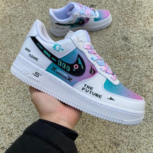 Custom Air Force 1 CyberpunkInspired Handmade Game Pixel Kicks