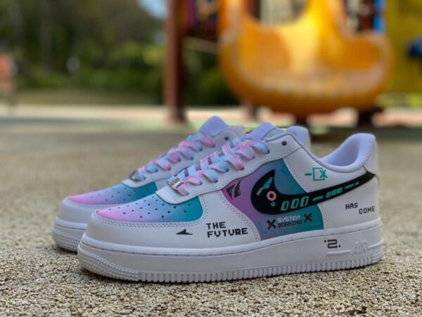 Custom Air Force 1 CyberpunkInspired Handmade Game Pixel Kicks