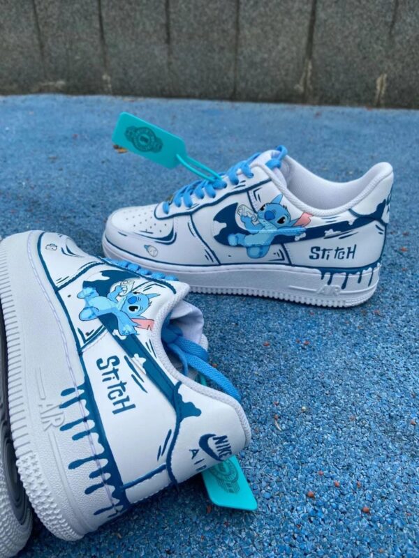 Custom Air Force 1 Drip Stitch Cartoon Sneakers