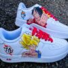 Custom Air Force 1 Goku ssj vs luffy Sneakers