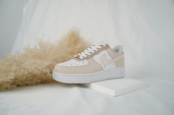 Custom Air Force 1 Handmade Beige Cream Personalized Sneakers