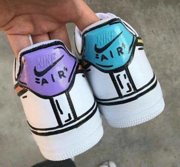 Custom Air Force 1 HandPainted Anime Sneakers in Street Style