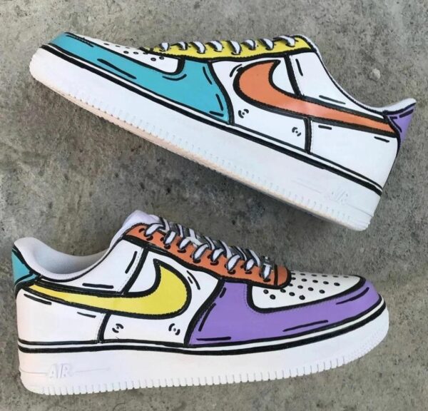 Custom Air Force 1 HandPainted Anime Sneakers in Street Style