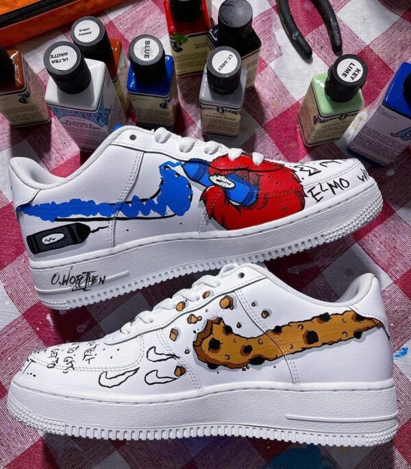 Custom Air Force 1 HandPainted Anime Street Style Wedding Sneakers