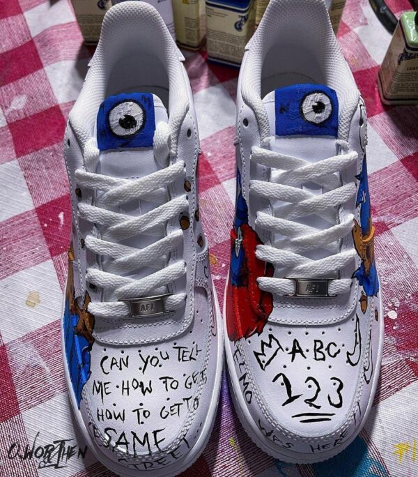 Custom Air Force 1 HandPainted Anime Street Style Wedding Sneakers