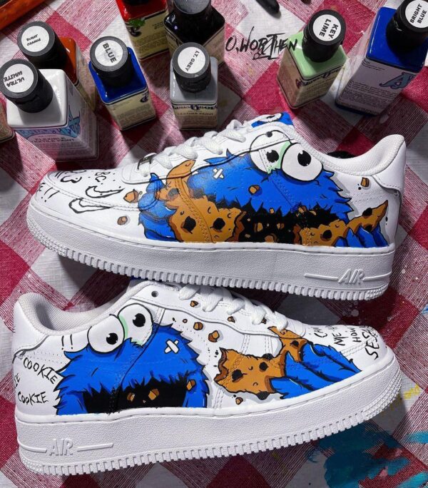 Custom Air Force 1 HandPainted Anime Street Style Wedding Sneakers