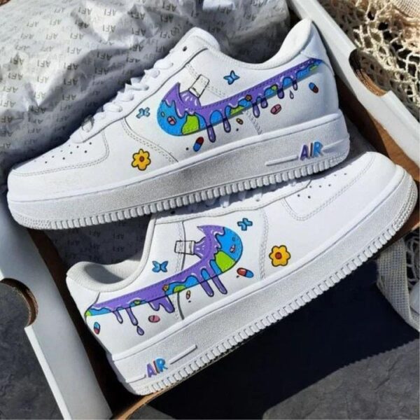 Custom Air Force 1 HandPainted Anime Wedding Sneakers