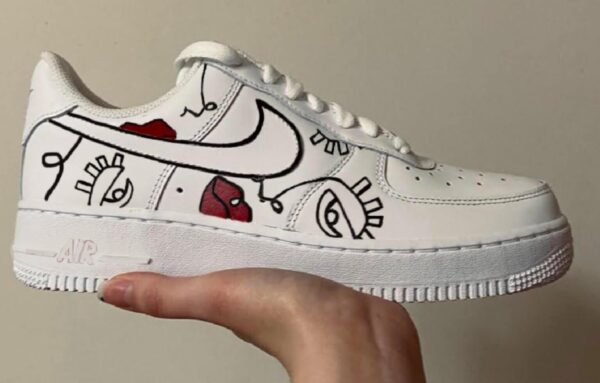 Custom Air Force 1 HandPainted Anime Wedding Sneakers