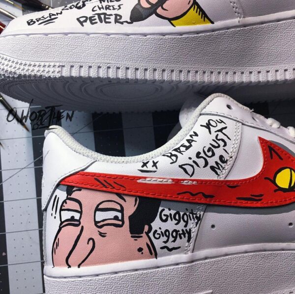 Custom Air Force 1 HandPainted Family Guy Anime Wedding Sneakers