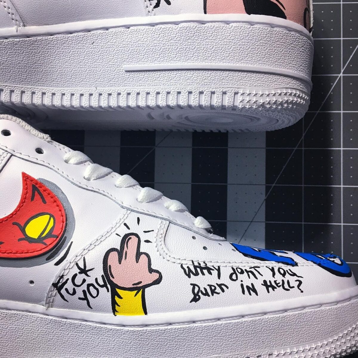 Custom Air Force 1 HandPainted Family Guy Anime Wedding Sneakers