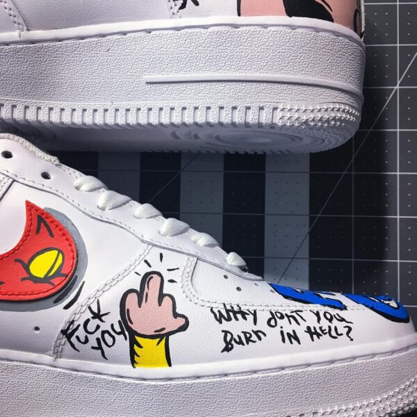 Custom Air Force 1 HandPainted Family Guy Anime Wedding Sneakers