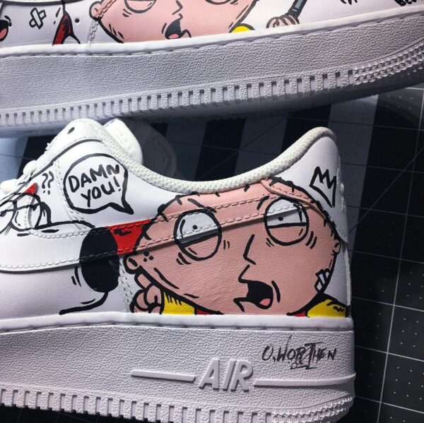 Custom Air Force 1 HandPainted Family Guy Anime Wedding Sneakers