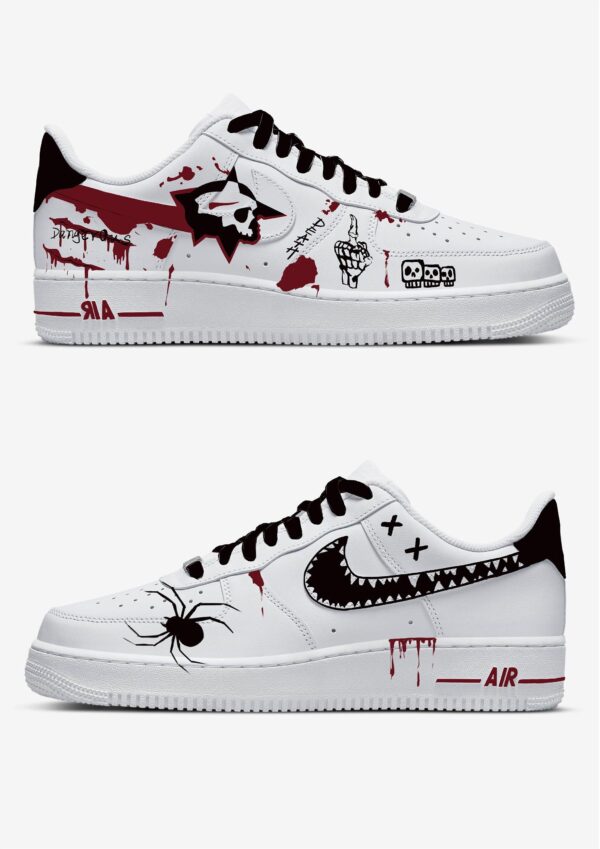 Custom Air Force 1 HandPainted Halloween Skull Anime Wedding Kicks