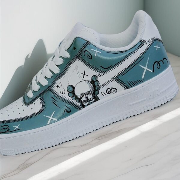 Custom Air Force 1 HandPainted Kaws Art Unisex Luxury Sneakers