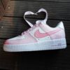 Custom Air Force 1 Handpainted Light Pink Sneakers