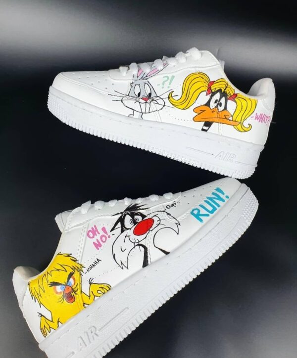 Custom Air Force 1 HandPainted Looney Tunes Anime Wedding Sneakers