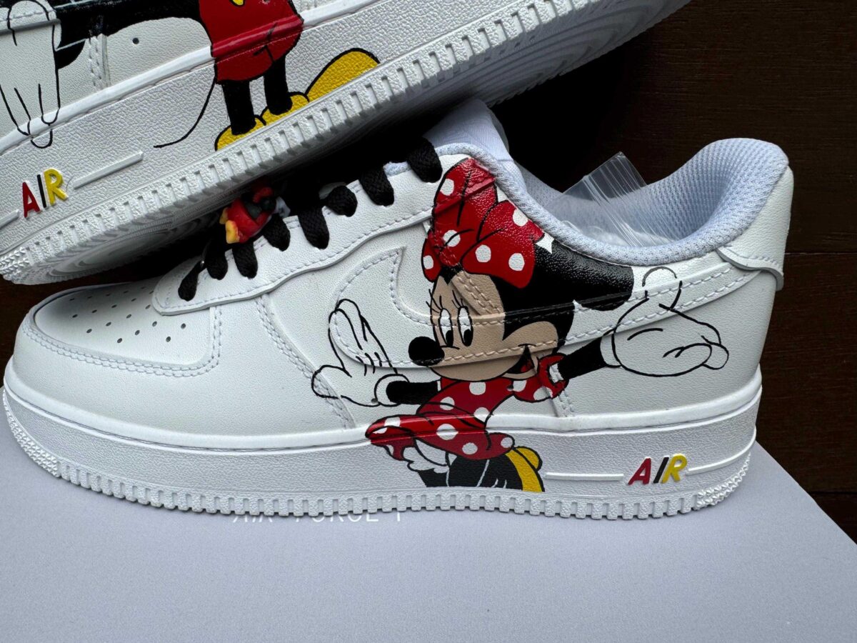 Custom Air Force 1 HandPainted Mickey Minnie High Fashion Sneakers