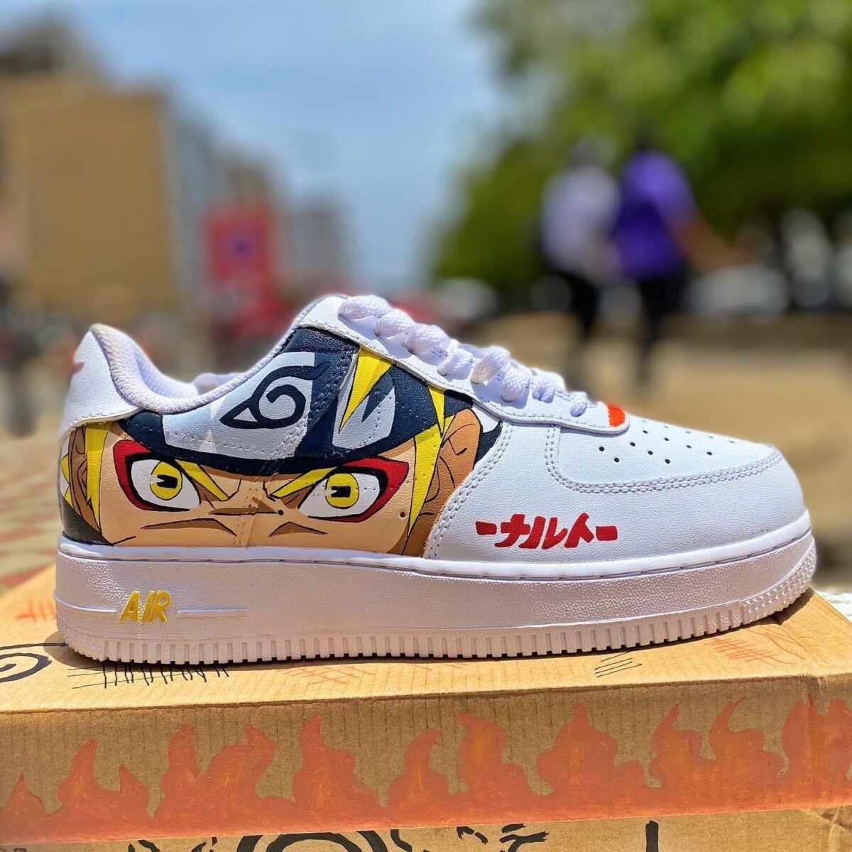 Custom Air Force 1 HandPainted Naruto Anime Wedding Sneakers