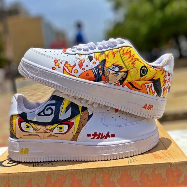 Custom Air Force 1 HandPainted Naruto Anime Wedding Sneakers