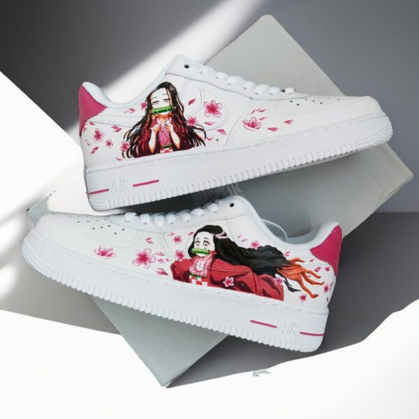 Custom Air Force 1 HandPainted Nezuko Art Unisex Sneakers