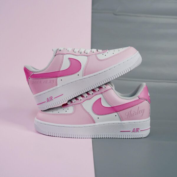 Custom Air Force 1 Handpainted Pink Sneakers Perfect Gift