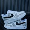 Custom Air Force 1 HandPainted Rose Anime Wedding Sneakers