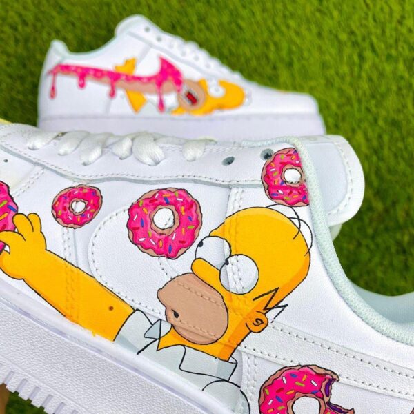 Custom Air Force 1 HandPainted Simpsons Sneakers for Christmas