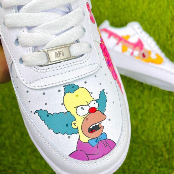 Custom Air Force 1 HandPainted Simpsons Sneakers for Christmas