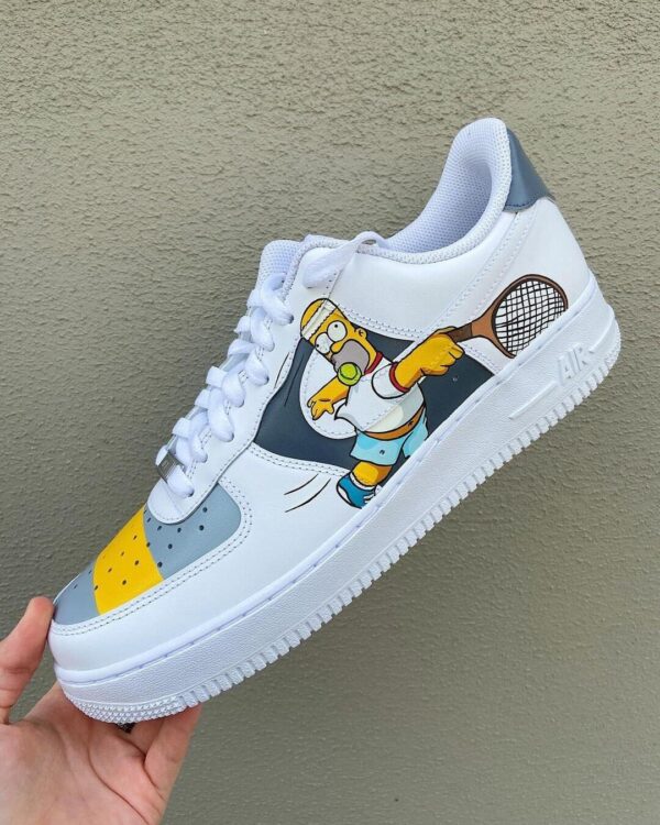 Custom Air Force 1 HandPainted Simpsons Sneakers for High Fashion