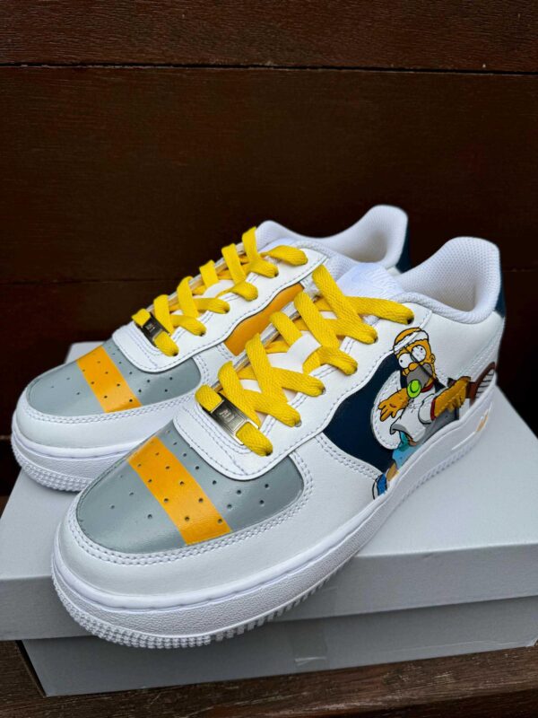 Custom Air Force 1 HandPainted Simpsons Sneakers for High Fashion