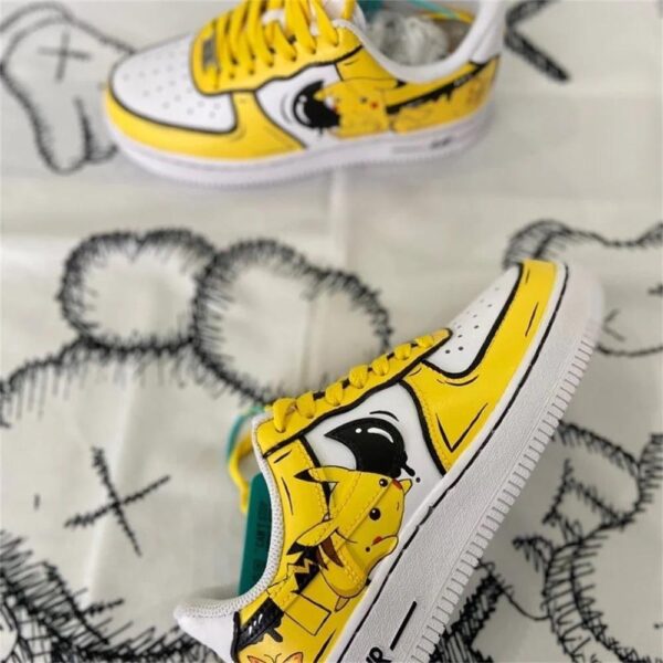 Custom Air Force 1 HandPainted Squirtle Anime Wedding Sneakers