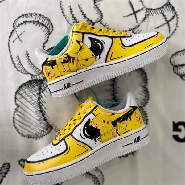 Custom Air Force 1 HandPainted Squirtle Anime Wedding Sneakers