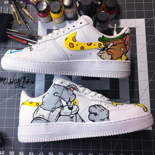 Custom Air Force 1 HandPainted Tom Jerry Anime Sneakers