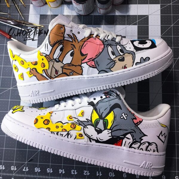 Custom Air Force 1 HandPainted Tom Jerry Anime Sneakers