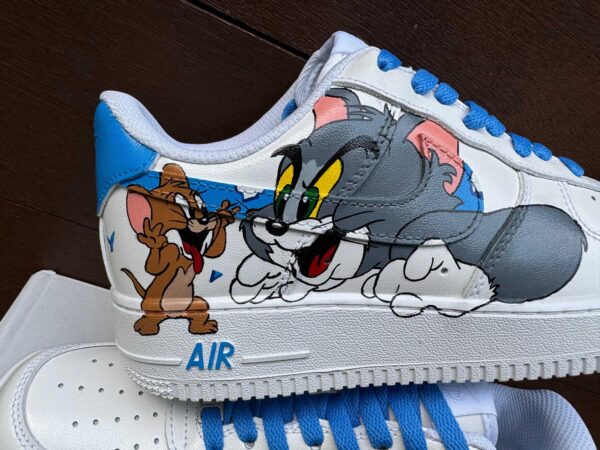 Custom Air Force 1 HandPainted Tom Jerry Anime Wedding Sneakers