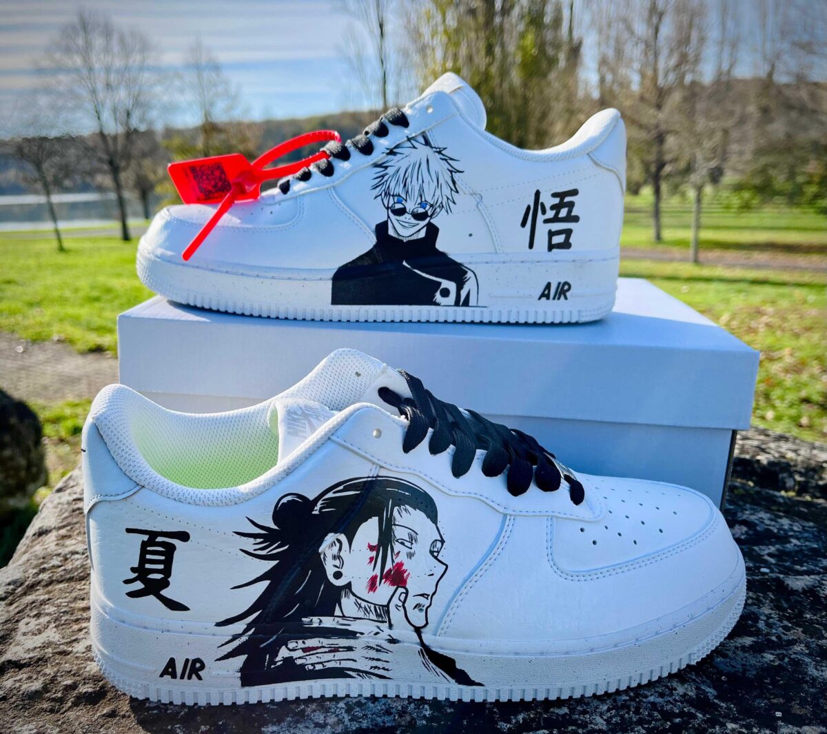 Custom Air force 1 jujutsu kaisen gojo vs Geto Sneakers