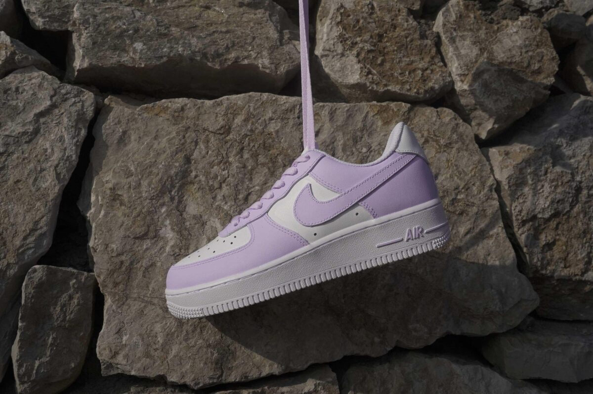 Custom Air Force 1 Lilac Dreams Personalized Purple Sneakers